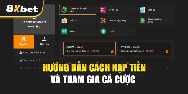 Hướng Dẫn Cách Nạp Tiền Và Tham Gia Cá Cược Ngay Bây Giờ