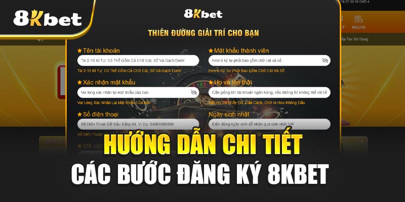 Hướng Dẫn Chi Tiết Các Bước Đăng Ký 8kbet Cực Nhanh